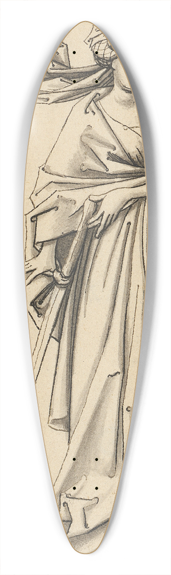 Workshop of Hans Holbein the elder - St. Katharina 39.3 inch art pintail longboard deck