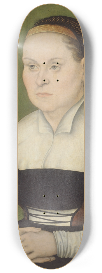 Hans Cranach - Portrait of a woman 8.25 inch art skate deck