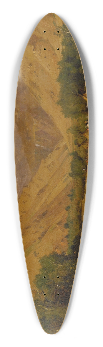 Worthington Whittredge - Indian Encampment 39.3 inch art pintail longboard deck