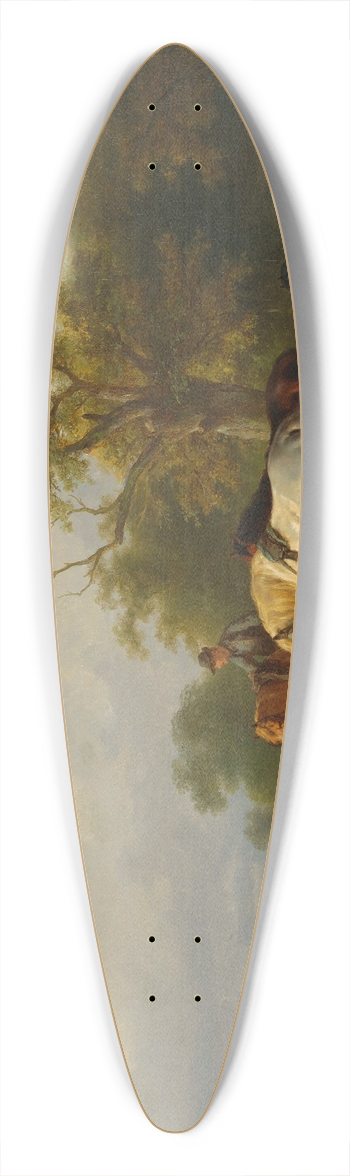 Wouterus Verschuur - Woodworkers resting on the edge of a forest 39.3 inch art pintail longboard deck