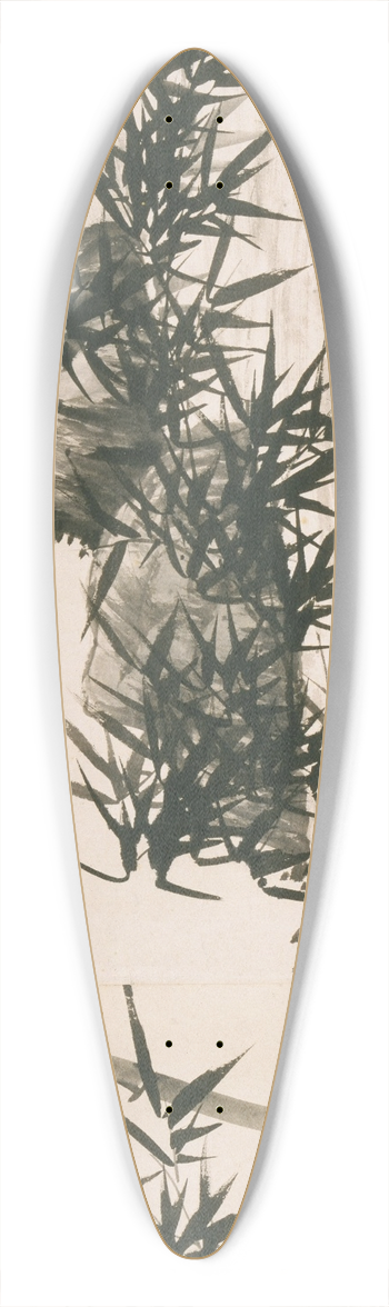 Xia Chang - Bamboo under Spring Rain 39.3 inch art pintail longboard deck