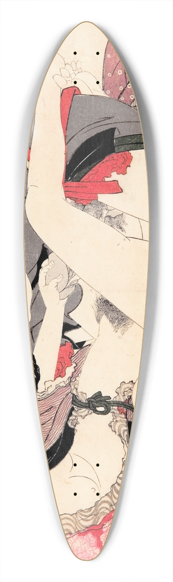 Yanagawa Shigenobu - Two lovers 39.3 inch art pintail longboard deck