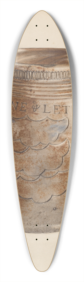 Yolande Delasser - Crock 39.3 inch art pintail longboard deck
