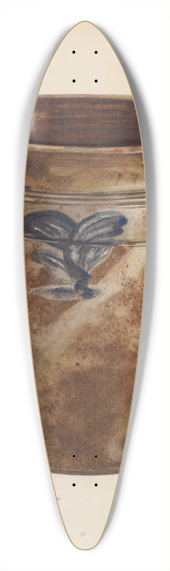 Yolande Delasser - Crock 39.3 inch art pintail longboard deck