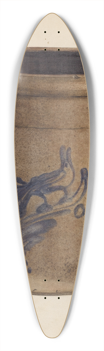 Yolande Delasser - Crock 39.3 inch art pintail longboard deck