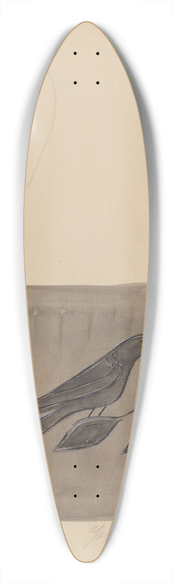 Yolande Delasser - Jar 39.3 inch art pintail longboard deck