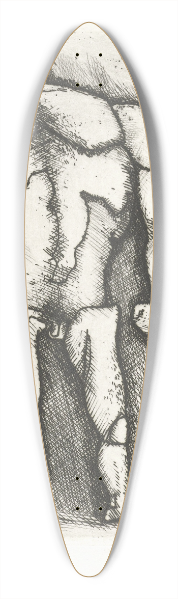 Yo Sugano - Sterke man 39.3 inch art pintail longboard deck