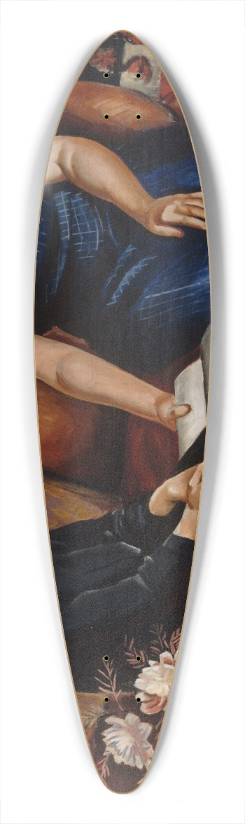 Yrj Ollila - Hearing the Homework 39.3 inch art pintail longboard deck