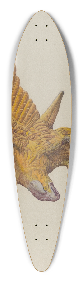 Zabelle Missirian - Metal Eagle 39.3 inch art pintail longboard deck