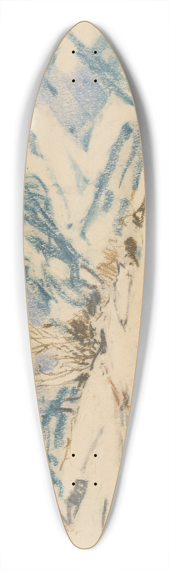 Zolo Palugyay - Snowy Mountainside 39.3 inch art pintail longboard deck