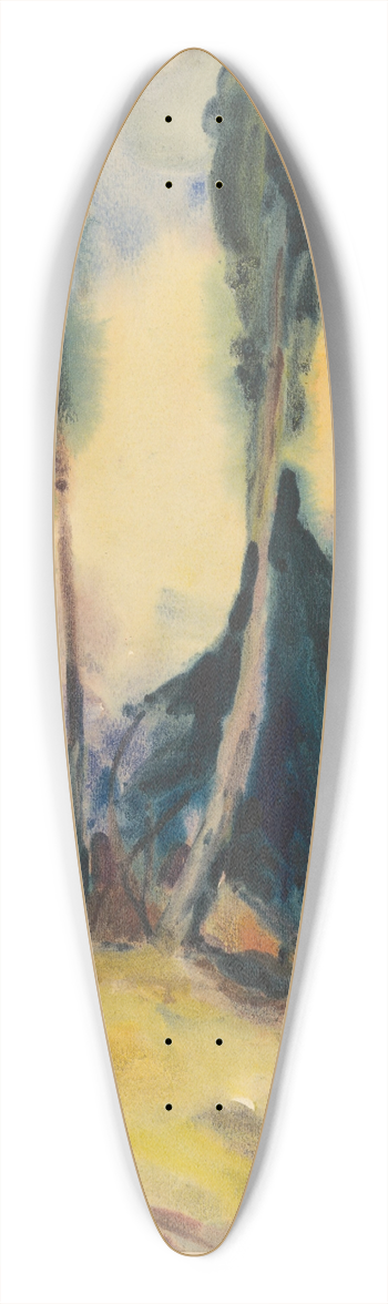 Zolo Palugyay - Three Trees on a Plain 39.3 inch art pintail longboard deck