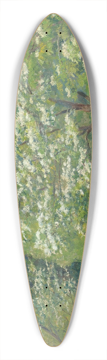 Zora von Preradovic - Blossoming Trees 39.3 inch art pintail longboard deck