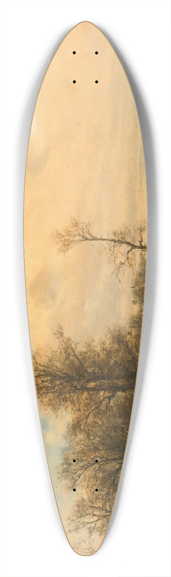 Zygmunt Sidorowicz - An Autumnal Landscape in the Evening 39.3 inch art pintail longboard deck