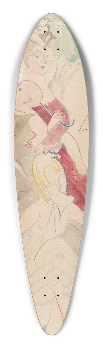 Zygmunt Waliszewski - In a park 39.3 inch art pintail longboard deck