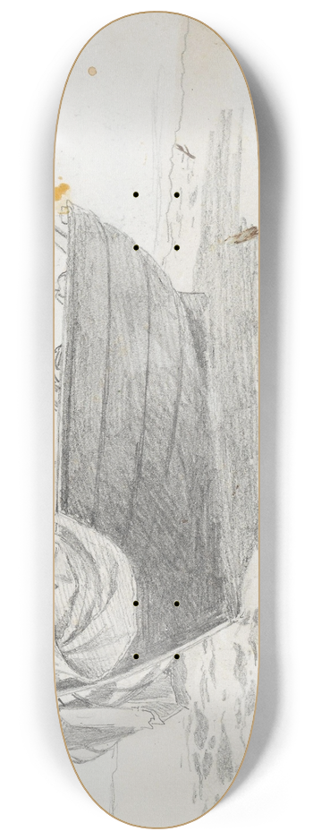 Hans Gude - Bt p stranden, Ghren 8.25 inch art skate deck