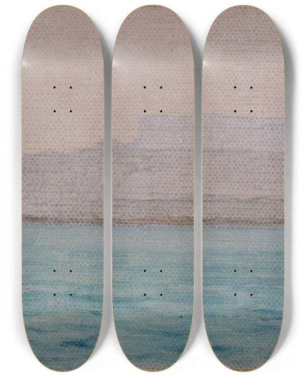Triptych art skateboard deck of Henrybrokman Rive Du Nil Egypte by HenryBrokman (1868-1933)
