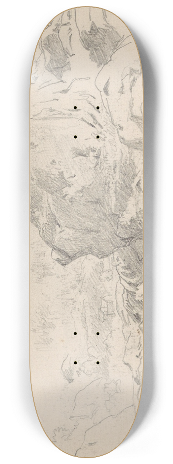 Hans Gude - Fra Krager 8.25 inch art skate deck