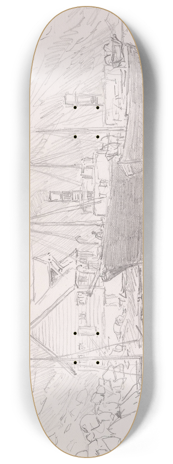 Hans Gude - Fra Lrdalsyri 8.25 inch art skate deck