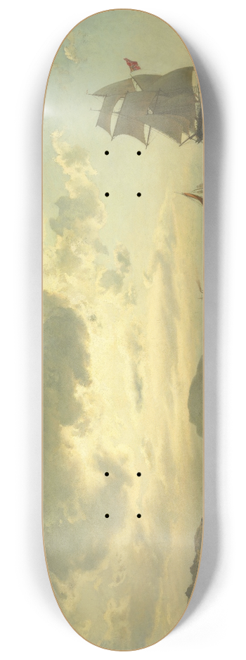 Hans Gude - Fresh Breeze on the Norwegian Coast 8.25 inch art skate deck