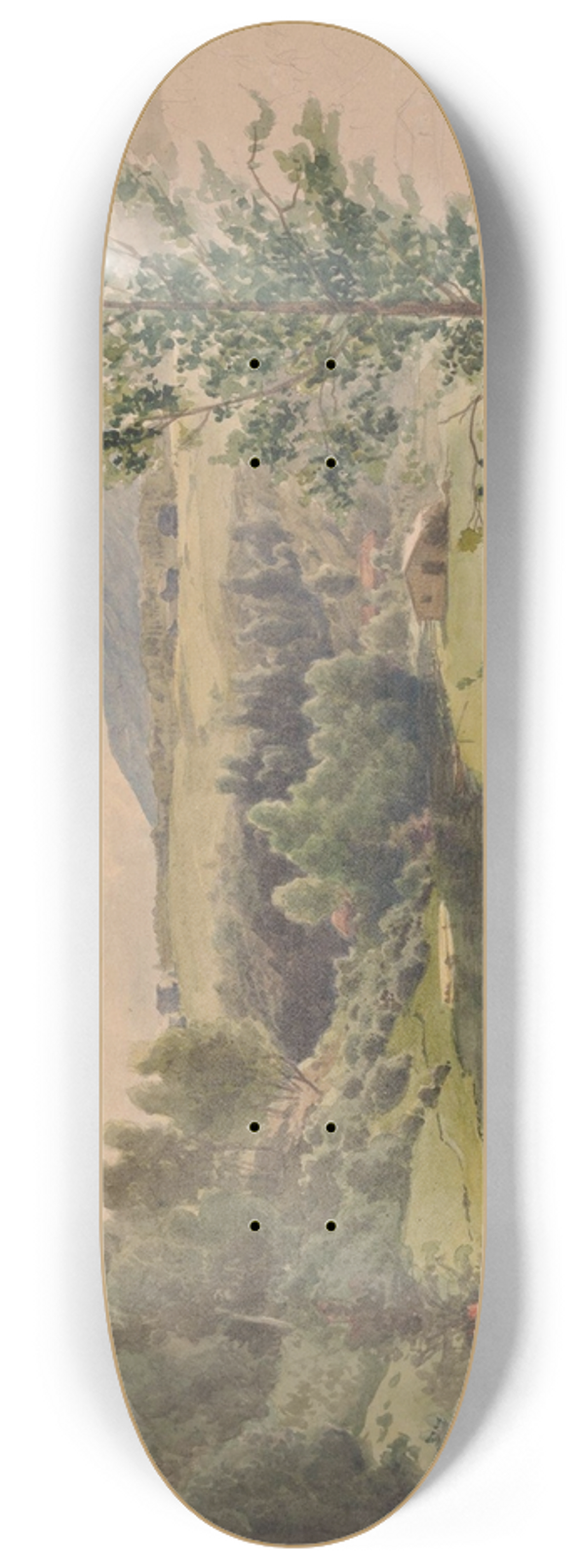 Hans Gude - From Eidsvoll 8.25 inch art skate deck