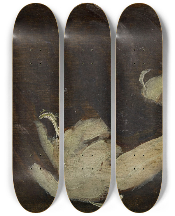 Triptych art skateboard deck of Albert Besnard Lelectricit by Albert Besnard (1849-1934)