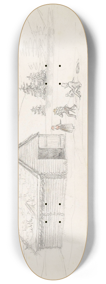 Hans Gude - Rast mellom Granvin og Ulvik 8.25 inch art skate deck