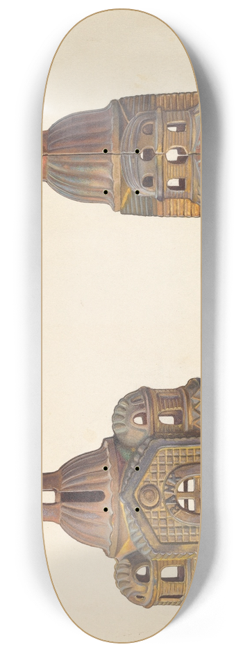 Alf Bruseth - Toy Bank  Bank Building 8.25 inch art skate deck