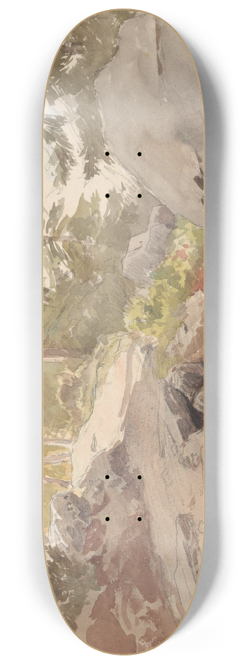 Hans Gude - Skogsinterir, Sarabrten 8.25 inch art skate deck