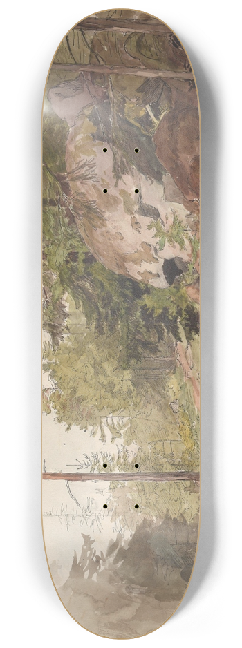 Hans Gude - Skogsinterir, Sarabrten 8.25 inch art skate deck