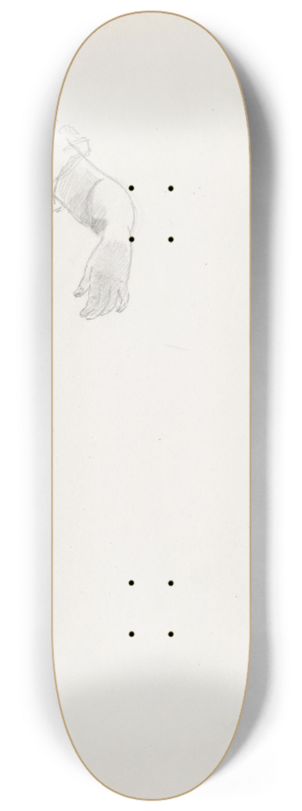 Hans Gude - Study of arm 8.25 inch art skate deck