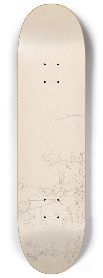 Hans Gude - Tistler og spirea, Billerud p Toten 8.25 inch art skate deck