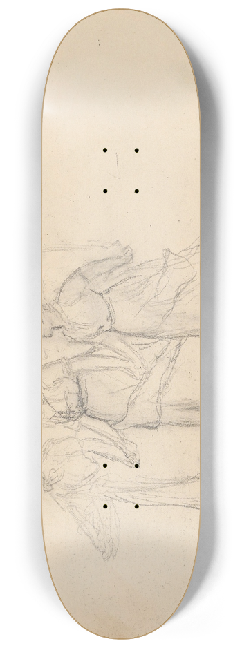 Hans Gude - Tre kvinnefigurer, Bad Kissingen 8.25 inch art skate deck