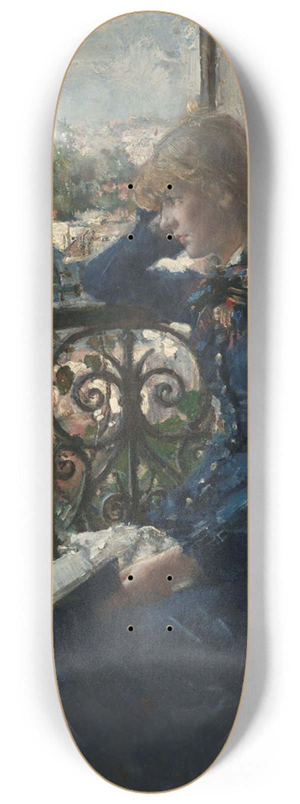 Hans Heyerdahl - At the Window 8.25 inch art skate deck