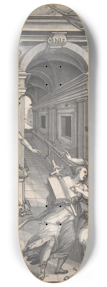 Hans Jakob Nscheler the Elder - Christ Saving Eve 8.25 inch art skate deck