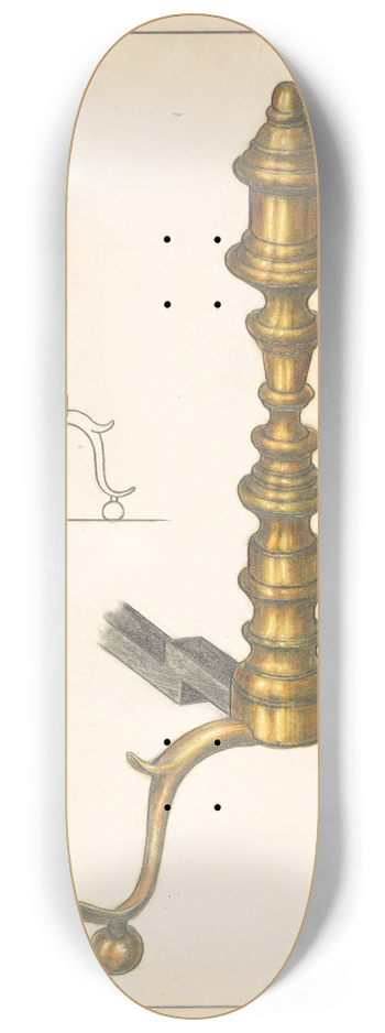 Hans Korsch - Andiron (one of pair) 8.25 inch art skate deck