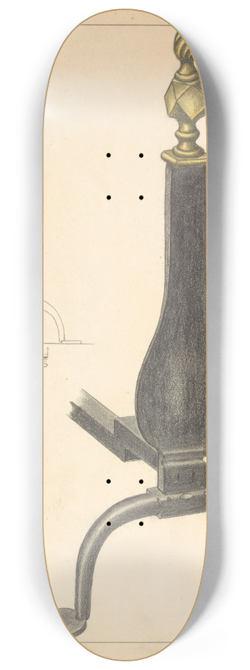 Hans Korsch - Andiron (one of pair) 8.25 inch art skate deck