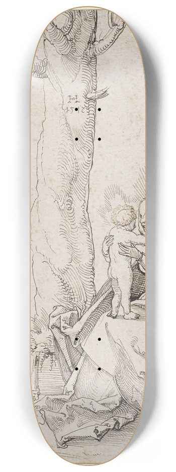 Hans Leu the younger - Maria mit Kind in der Landschaft 8.25 inch art skate deck