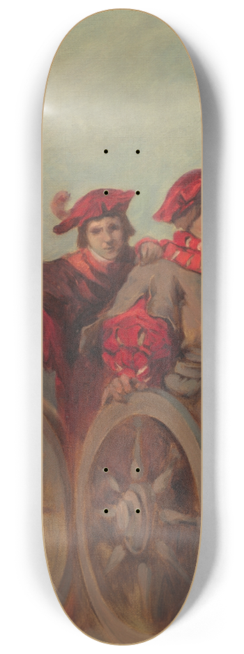 Hans Makart - Entwurf zum Festzug 1879  Zwei Wagnergesellen 8.25 inch art skate deck