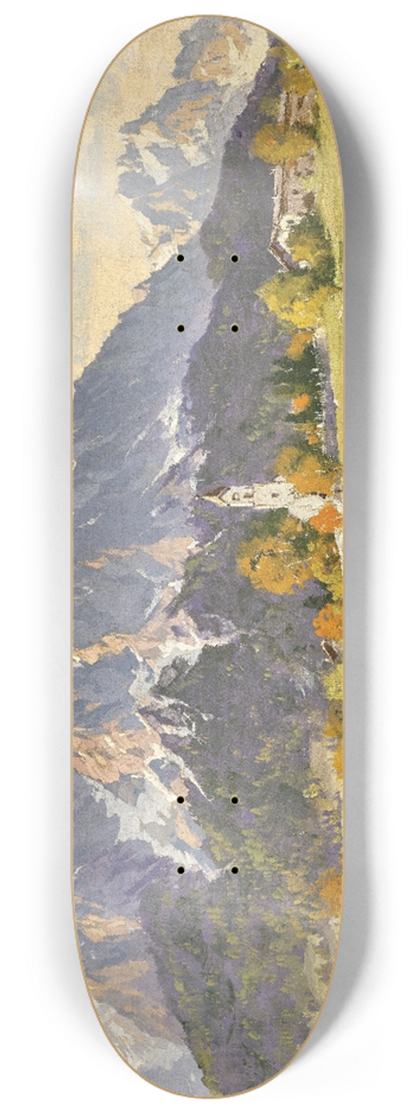 Hans Maurus - Obergrainau mit Zugspitze und Waxenstein 8.25 inch art skate deck