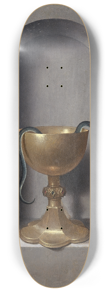 Hans Memling - Chalice of Saint John the Evangelist (reverse) 8.25 inch art skate deck