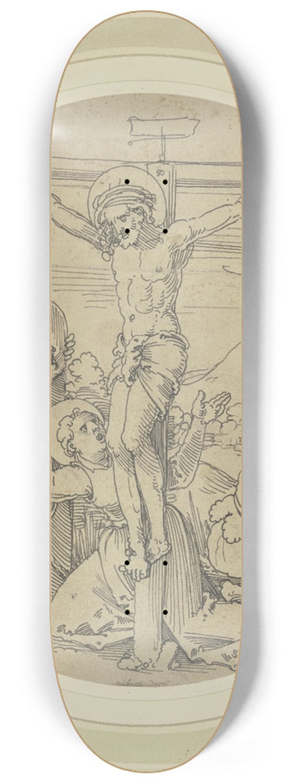 Hans Sebald Beham - Crucifixion of Christ 8.25 inch art skate deck