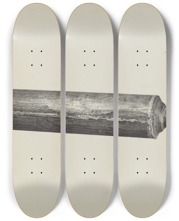 Triptych art skateboard deck of Amelia Tuccio Rolling Pin by Amelia Tuccio (20-)