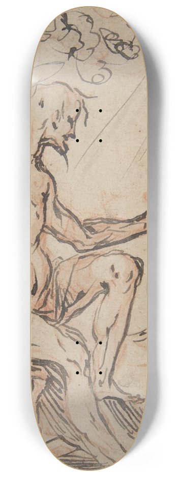 Hans Stutte - Saint John the Baptist in a Landscape 8.25 inch art skate deck