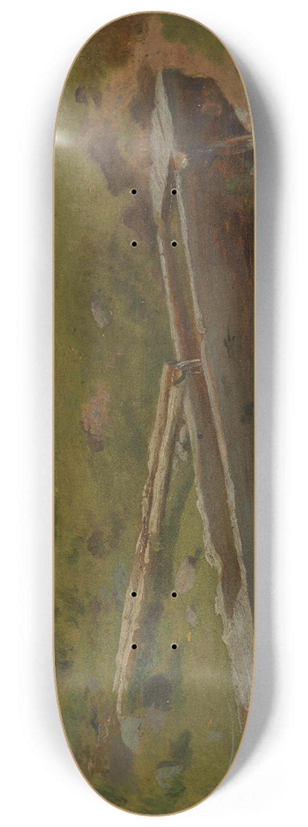 Hans Thoma - Baumstamm als Brunnentrog 8.25 inch art skate deck