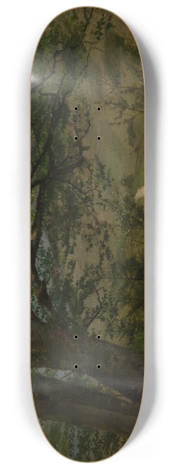 Hans Thoma - Blick durch Bume und Gestruch auf Tal 8.25 inch art skate deck