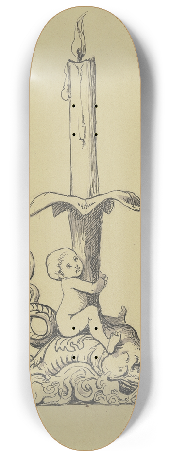 Hans Thoma - Candlestick angel 8.25 inch art skate deck