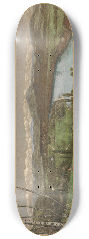 Hans Thoma - Das Rheintal bei Sckingen 8.25 inch art skate deck