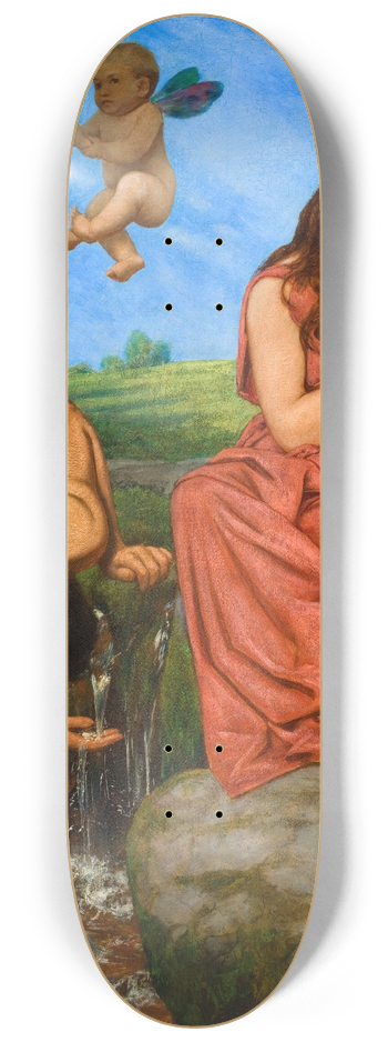 Hans Thoma - Die Quelle (The Spring) 8.25 inch art skate deck