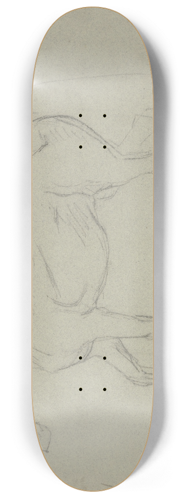 Hans Thoma - Horse study 8.25 inch art skate deck