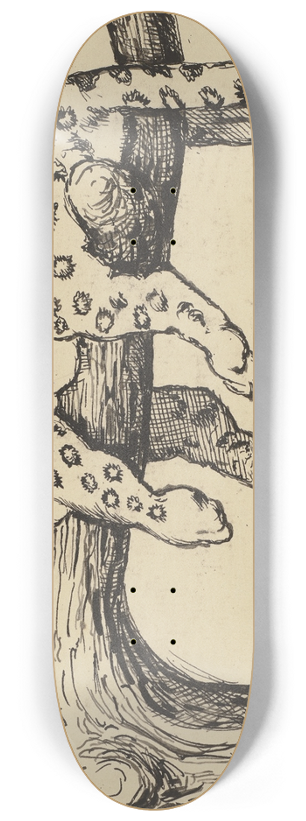Hans Thoma - Leopard 8.25 inch art skate deck
